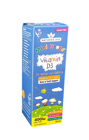 Витамин д3 natures aid mini drops 400ме/мл капли 50мл