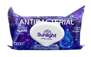Влажные салфетки sunlight антибактериальные violet №120