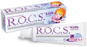 Зубная паста R.O.C.S. kids 4-7 бабл гам 45г