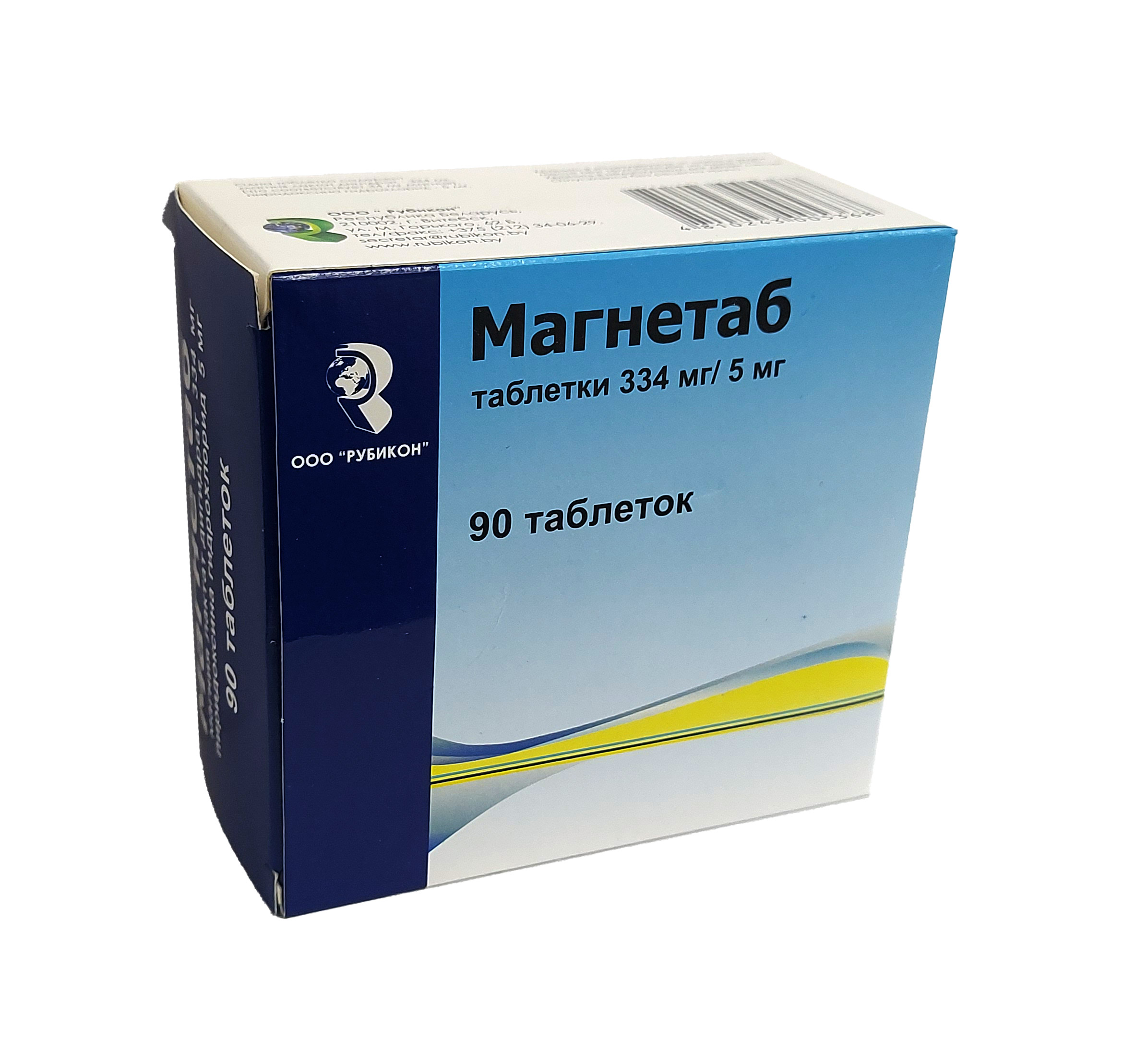Магнетаб таблетки 334мг/5мг №90