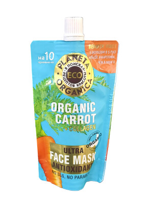 По eco organic carrot маска для лица антиоксидантная 100г