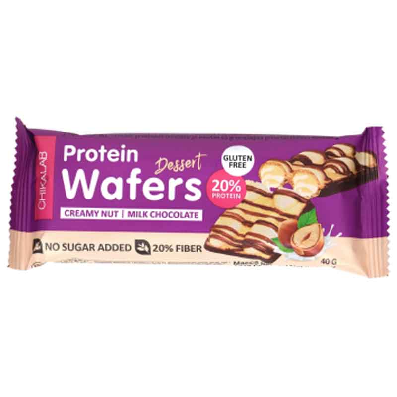 Батончик chikalab protein wafers сливочно-ореховый десерт 40г
