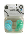 Пустышка twistshake силиконовая 0-6м+ 2шт.(синый-зеленый)