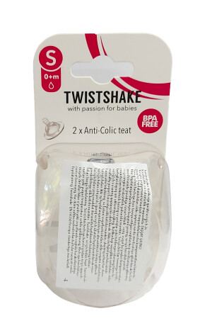 Соска для бутылочек антиколиковая twistshake 0м+ 2шt(s)