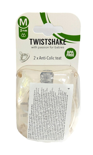 Соска для бутылочек антиколиковая twistshake 2м+ 2шt(m)