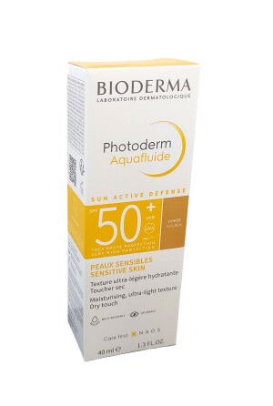 Биодерма photoderm aquafluide golden флюид солнцезащитный для лица spf 50+ 40мл
