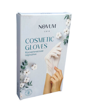 Перчатки для косметических процедур novum размер L (белый)