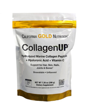 Морской коллаген california gold nutrition c гиалуроновой кислотой и витамином c 206г