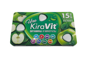 Аскорбинка kiravit витамины и минералы 1.2г (яблоко) №15 (блистер)