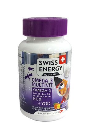 Витамин swiss energy dr frei omega-3 multivit kids пастилки №60