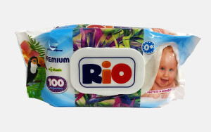 Салфетки влажные детские rio premium №100
