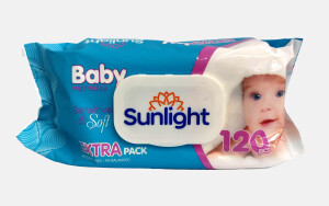Салфетки влажные детские sunlight sensitive&soft №120
