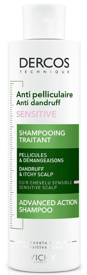 Nozik bosh terisi uchun Vichy dercos texnikasi kepekka qarshi shampun 200ml