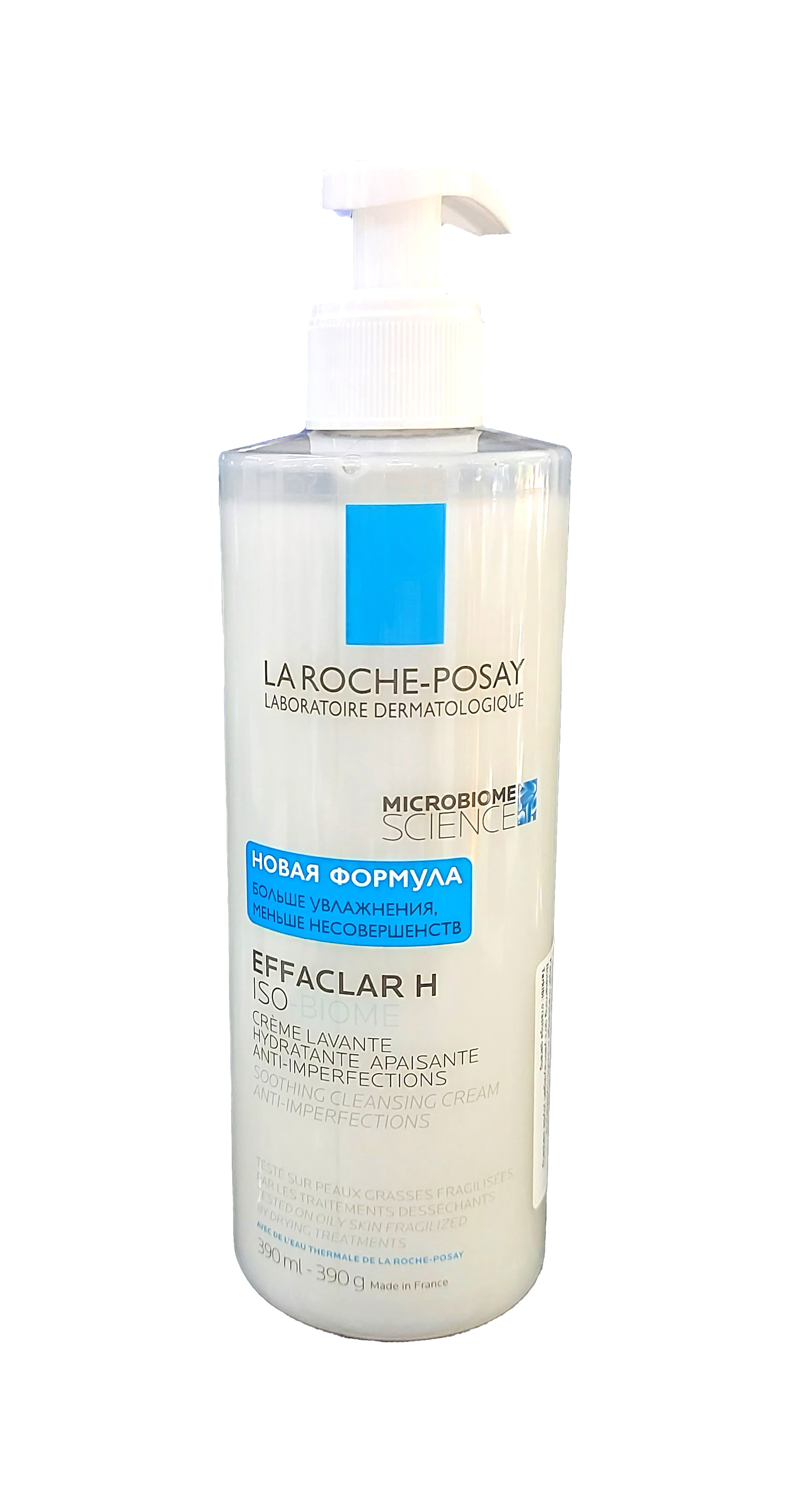 Лрп effaclar h iso-biome крем-гель успокаивающий очищающий несовершенства 390мл