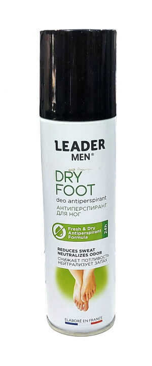 Антиперспирант leader men dry foot для ног 150мл