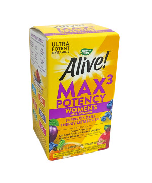 Мультивитамины alive! max3 potency multi-vitamin nature's way для женщин таблетки №90