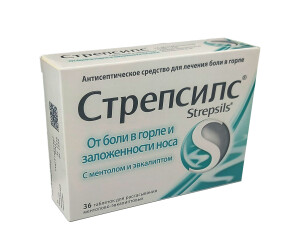 Стрепсилс таблетки №36 (ментол и эвкалипт)