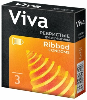 Презервативы viva ребристые №3