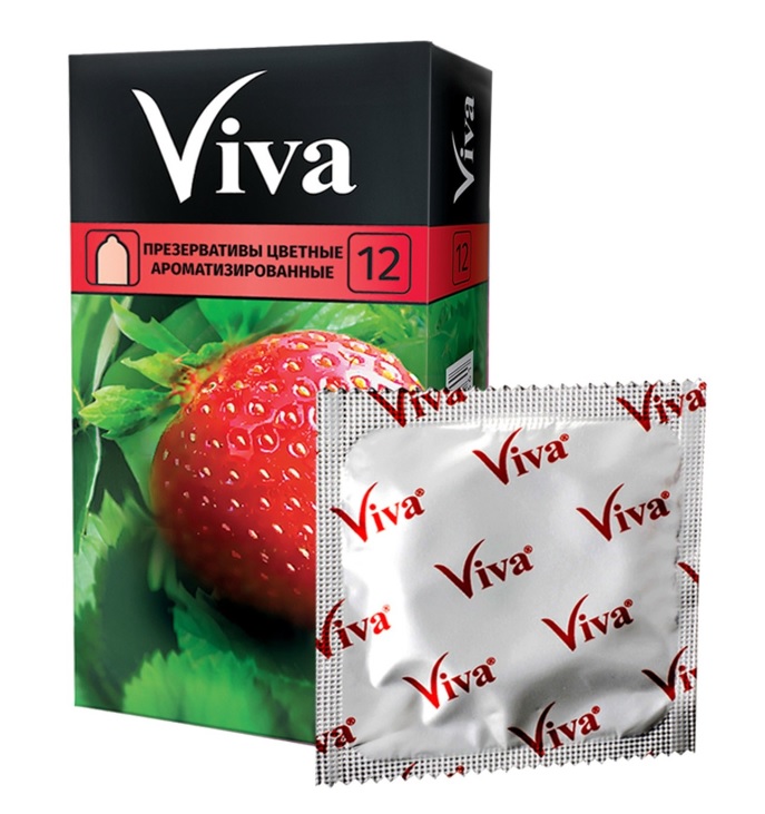 Презервативы viva цветные ароматизированные №12