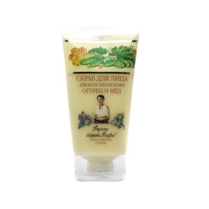 Agafiya buvisining retseptlari yuz uchun skrab bodring va asal 150ml