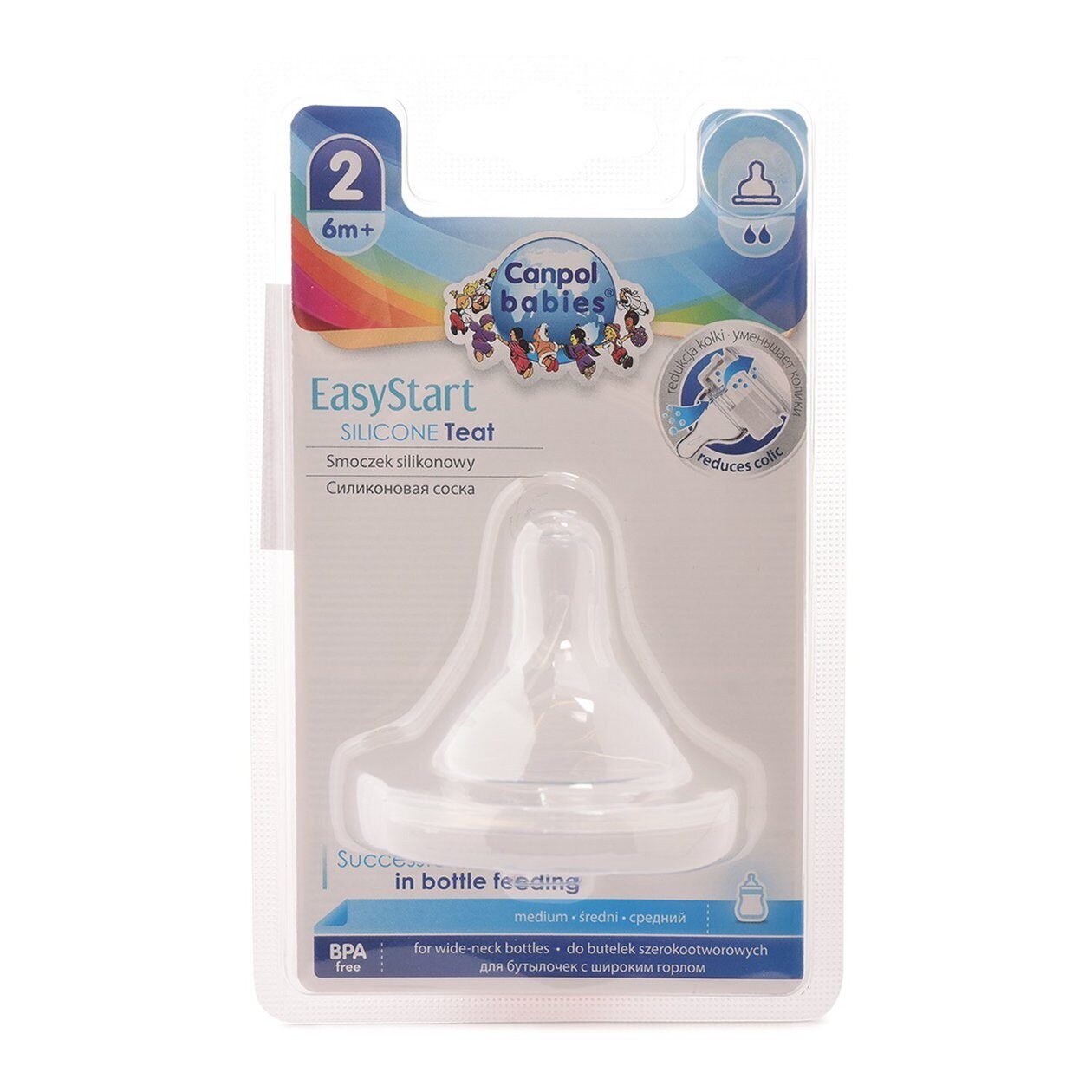 Соска для бутылочек силиконовая canpol babies easystart 6м+ 1шт (21/721)