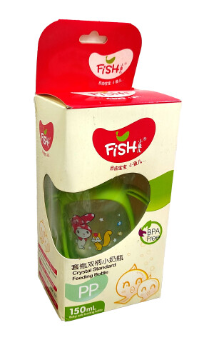 Бутылочка для кормления с ручками fish 150мл (a-442)