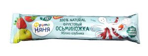 Фрутоняня осьминожка фруктовый яблоко, клубника 12месяцев+ 16г