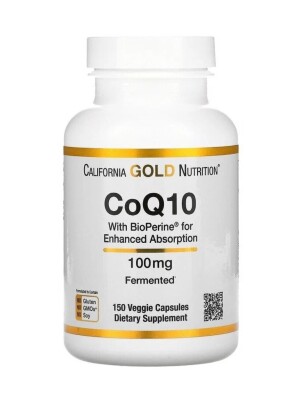 Коэнзим ферментированный coq10 california gold nutrition капсулы 100 мг №150