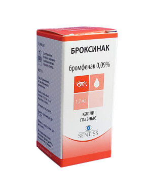 Broxinac ko'z tomchilari 0,09% 1,7 ml