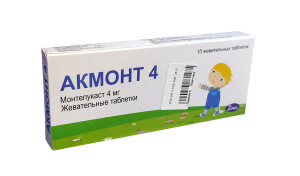 Акмонт 4 таблетки 4мг №10