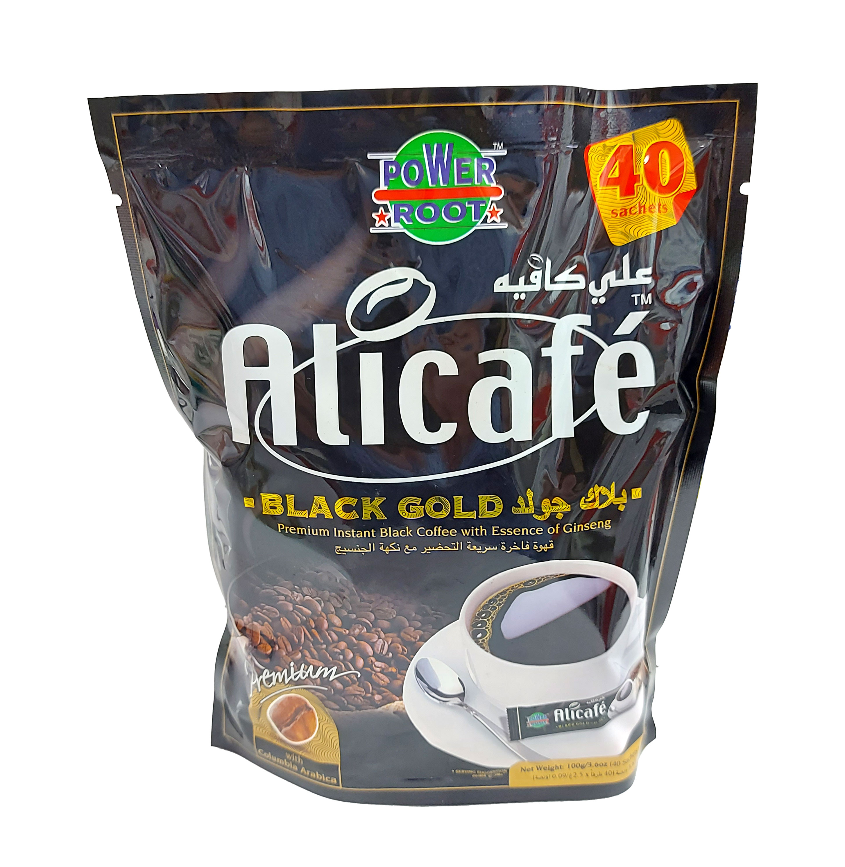Кофе alicafe instant black gold 2 в 1 пакетики №40