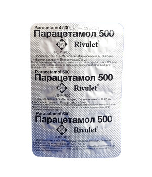 Парацетамол таблетки 500мг №10 Rivulet