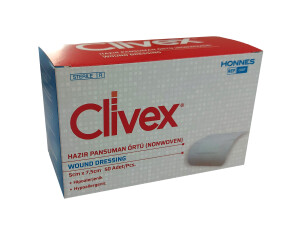Повязка прозрачная полиуретановая для ран clivex 5смх7,5см №50
