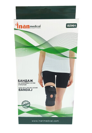 Бандаж на коленный сустав открытый inan medical dz-901 one size