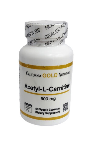 Ацетил-l-карнитин california gold nutrition капсулы 500мг №60