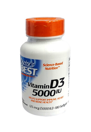 Витамин д3 doctor's best капсулы 125мкг 5000ме №180