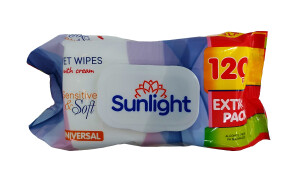 Салфетки влажные sunlight sensitive & soft universal №120