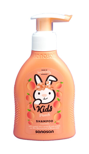 Саносан кидс шампунь shampoo peach с ароматом персика 200мл