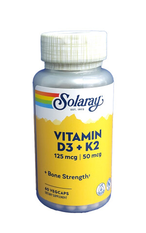 Витамины solaray д3+к2 без сои капсулы 125мкг/50мкг №60