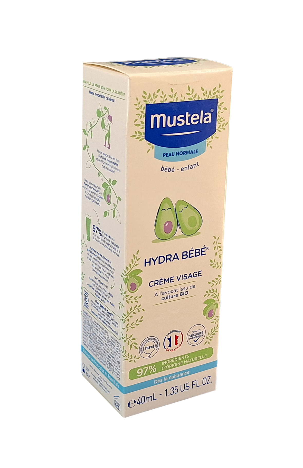 Мустела bebe enfant hydra bebe крем для лица 40мл