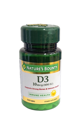 Витамин д3 nature's bounty таблетки 400ме №100
