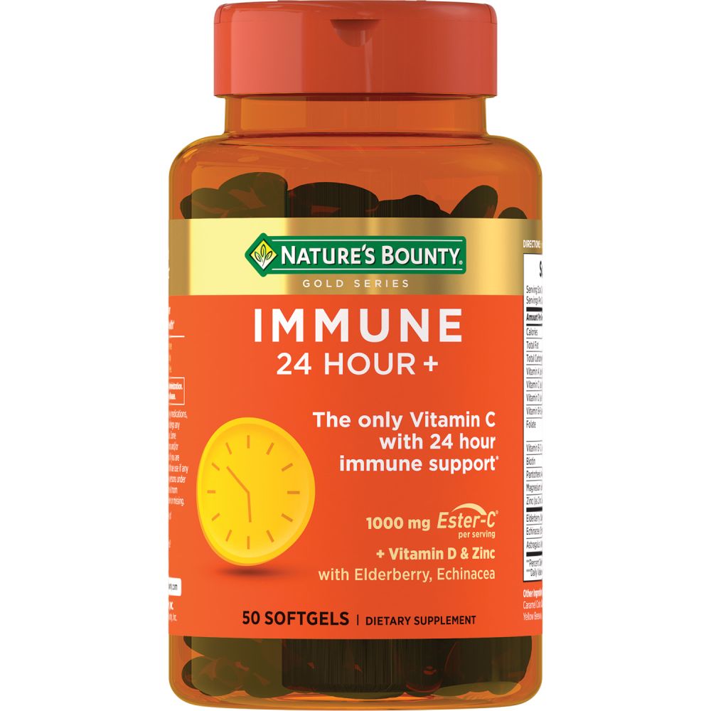 Эстер-с иммун 24 часа с витамином c nature's bounty капсулы 1000мг №50