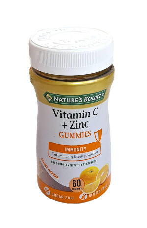 Витамин с с цинком nature's bounty immunity жевательные пастилки №60
