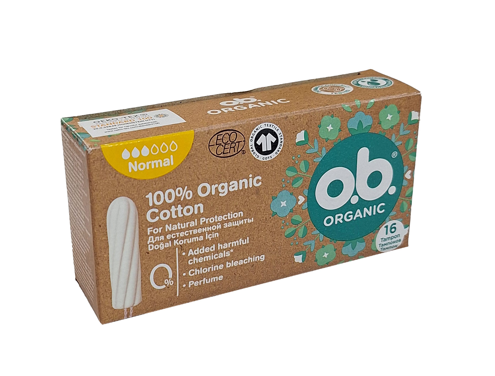 Об тампоны organic normal №16