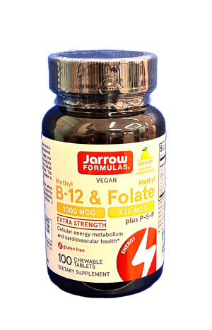 Метилфолат и метил b-12 jarrow formulas леденцы 1000мкг/400мкг №100