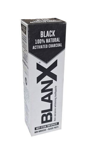 Зубная паста blanx black 100% natural activated charcoal 75мл