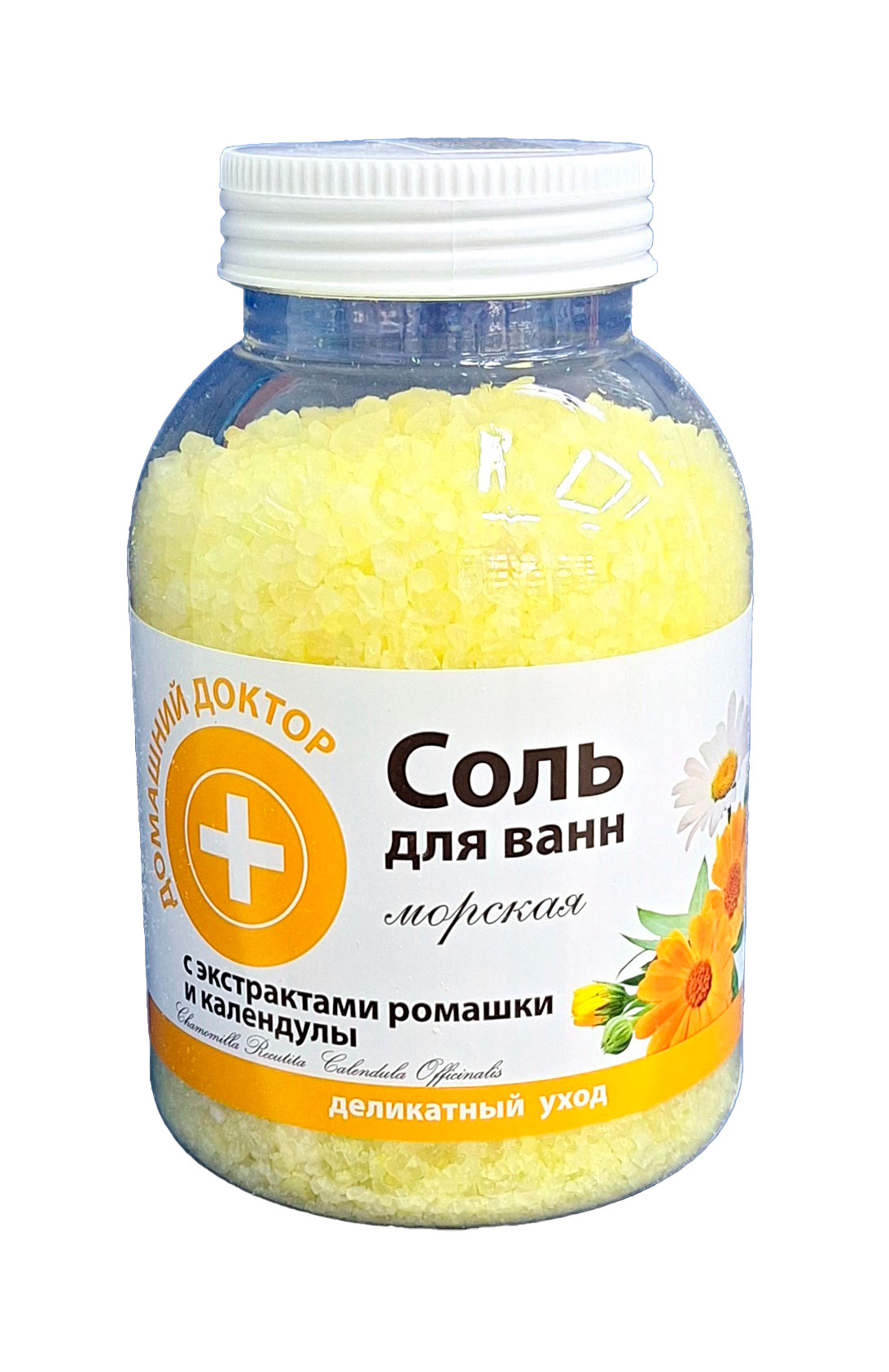 Домашний доктор соль для ванн с экстрактом ромашки и календулы 1000г