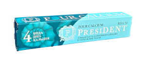 Зубная паста president rda50 four calcium 75г