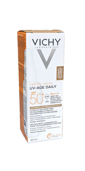 Vichy capital ideal soleil uv-age daily солнцезащитный тонирующий флюид для лица spf50+ 40мл