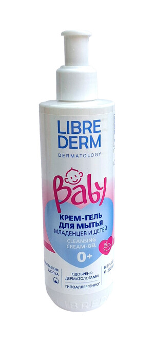 Либридерм dermatology baby 0+ крем-гель для мытья для младенцев и детей 250мл